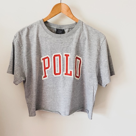 SOLD Vintage Logo Polo Crop Top - Picture 2 of 2